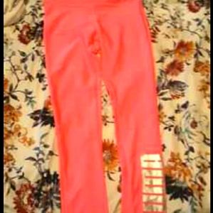 Bright pink puma leggings
